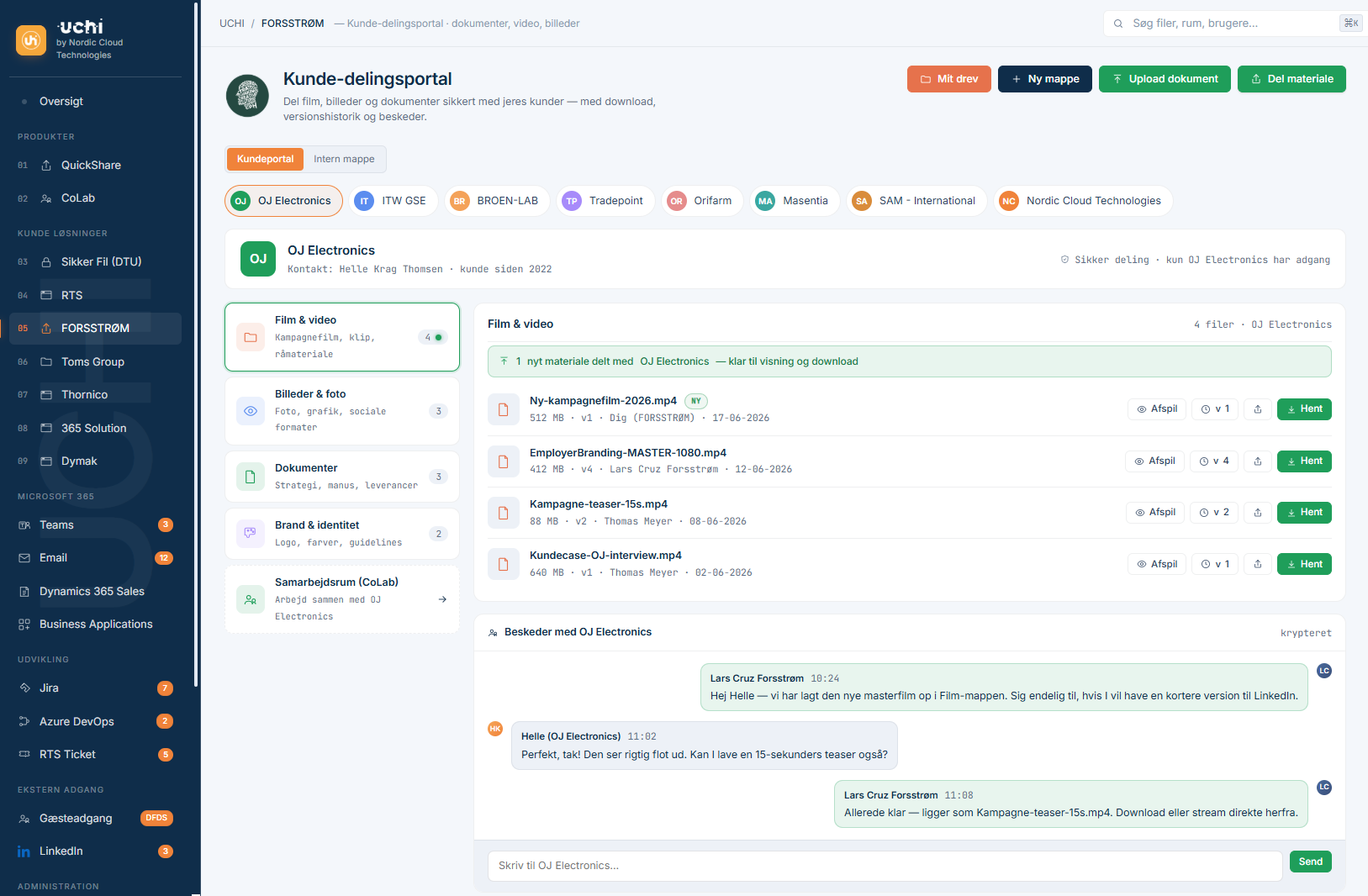 Customer Portal Skærmbillede 4